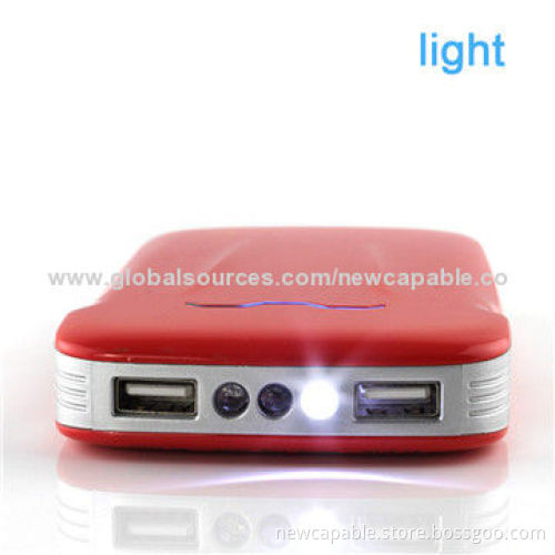Racing car style power bank with 10,000mAh and dual USB output